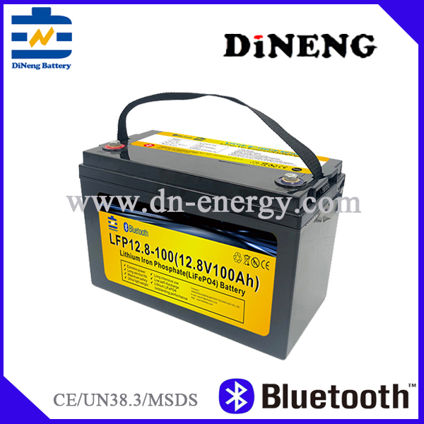 lead acid replacement battery12.8V100Ah lifepo4 bluetooth battery-dineng battery-2