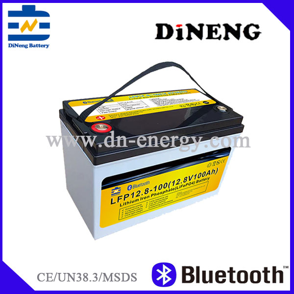 lead acid replacement battery12.8V100Ah lifepo4 bluetooth battery-dineng battery-7