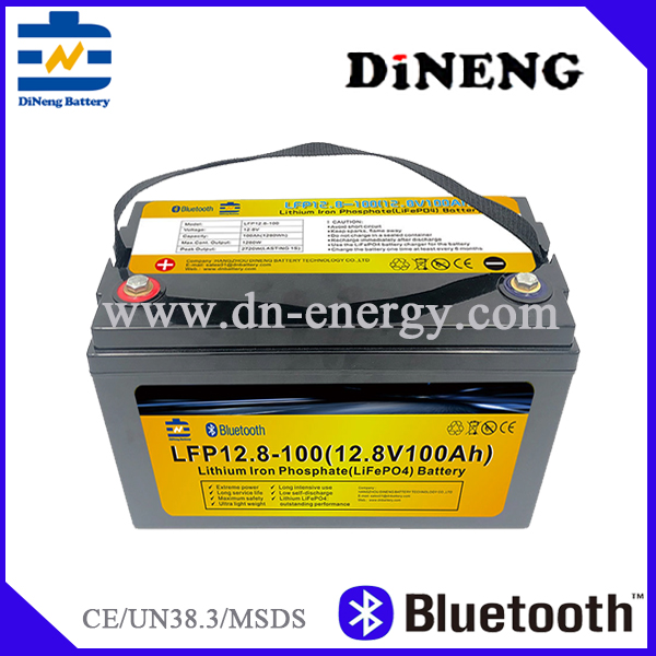 lead acid replacement battery12.8V100Ah lifepo4 bluetooth battery-dineng battery-9