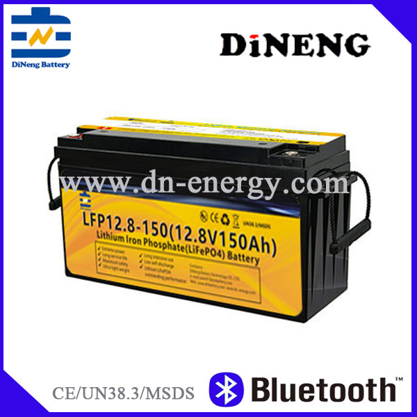 lead acid replacement battery12.8V150Ah Bluetooth lifepo4 battery-dineng battery-1