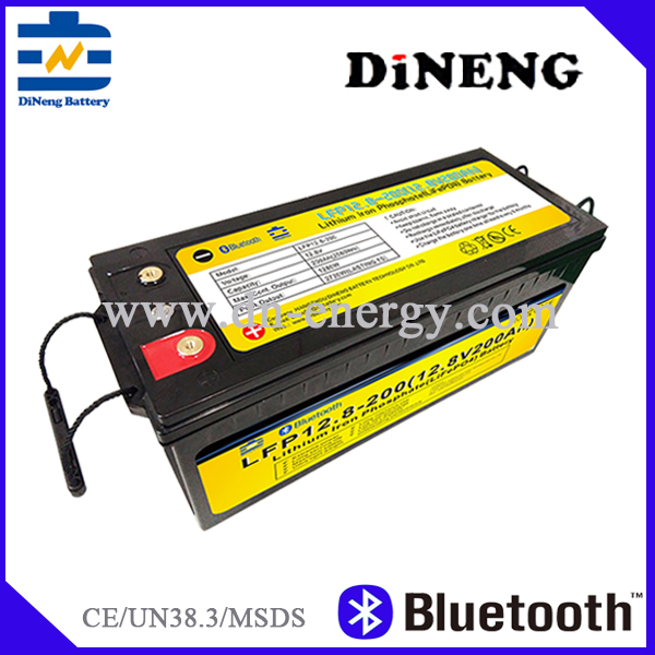 lead acid replacement battery12.8V200Ah lifepo4 bluetooth battery-dineng battery-1