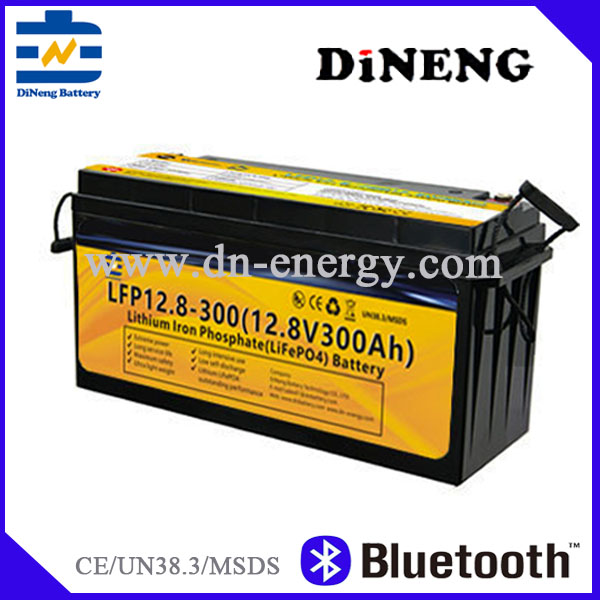 lead acid replacement battery12.8V300Ah Bluetooth lifepo4 battery-dineng battery-1